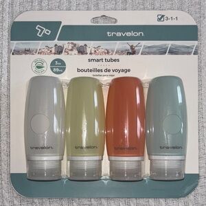 Travelon Smart Tubes in Gray, Green, Orange, and Blue(Set of 4)